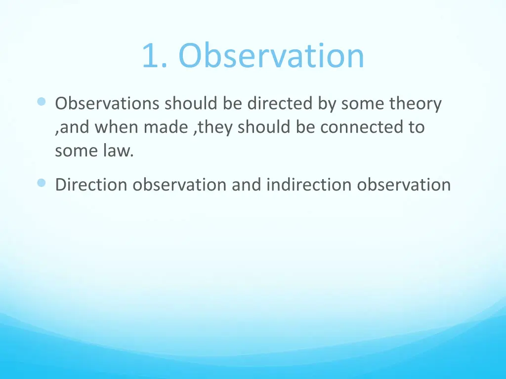 1 observation