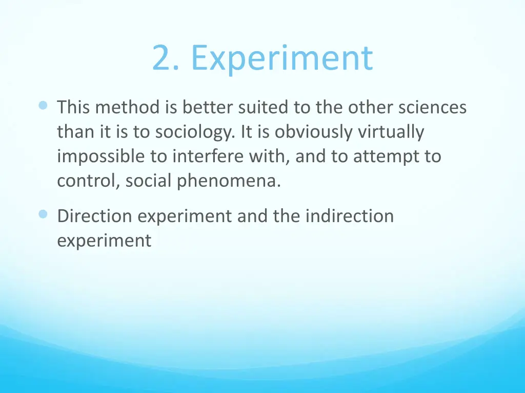 2 experiment