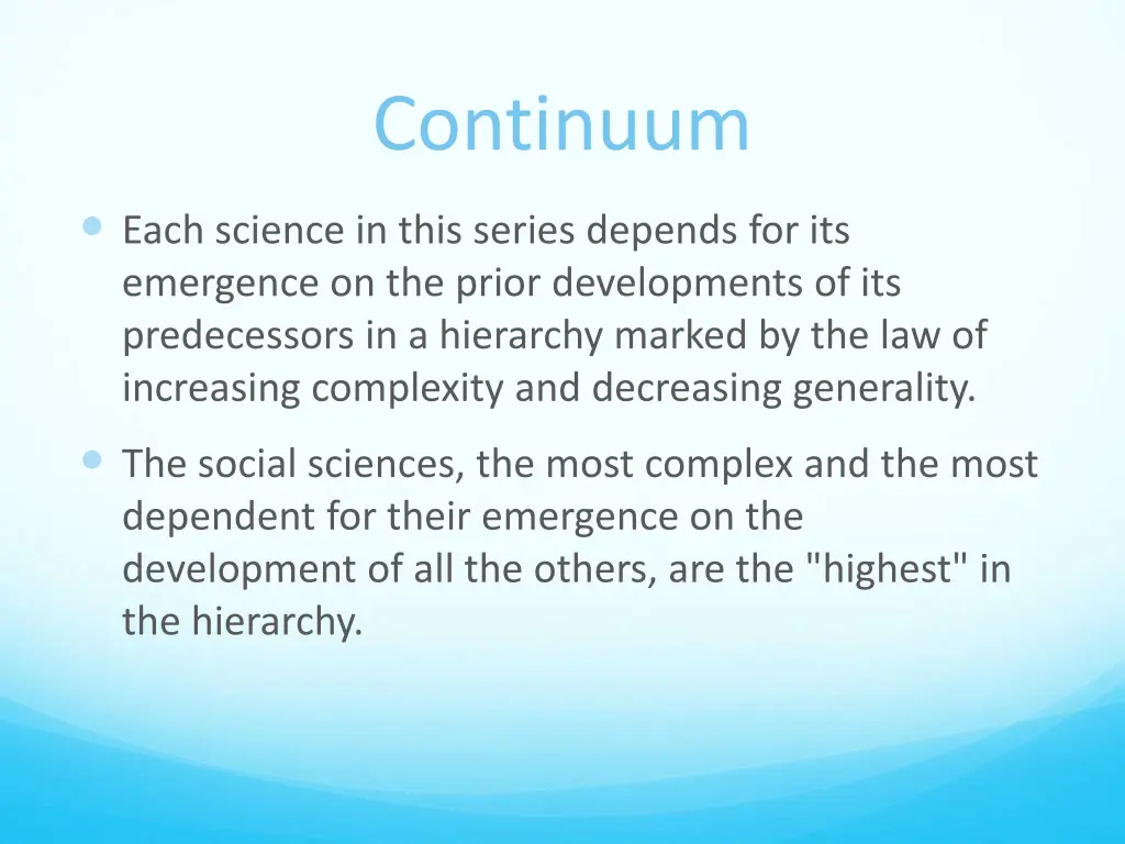 continuum