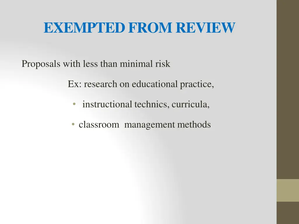exemptedfromreview