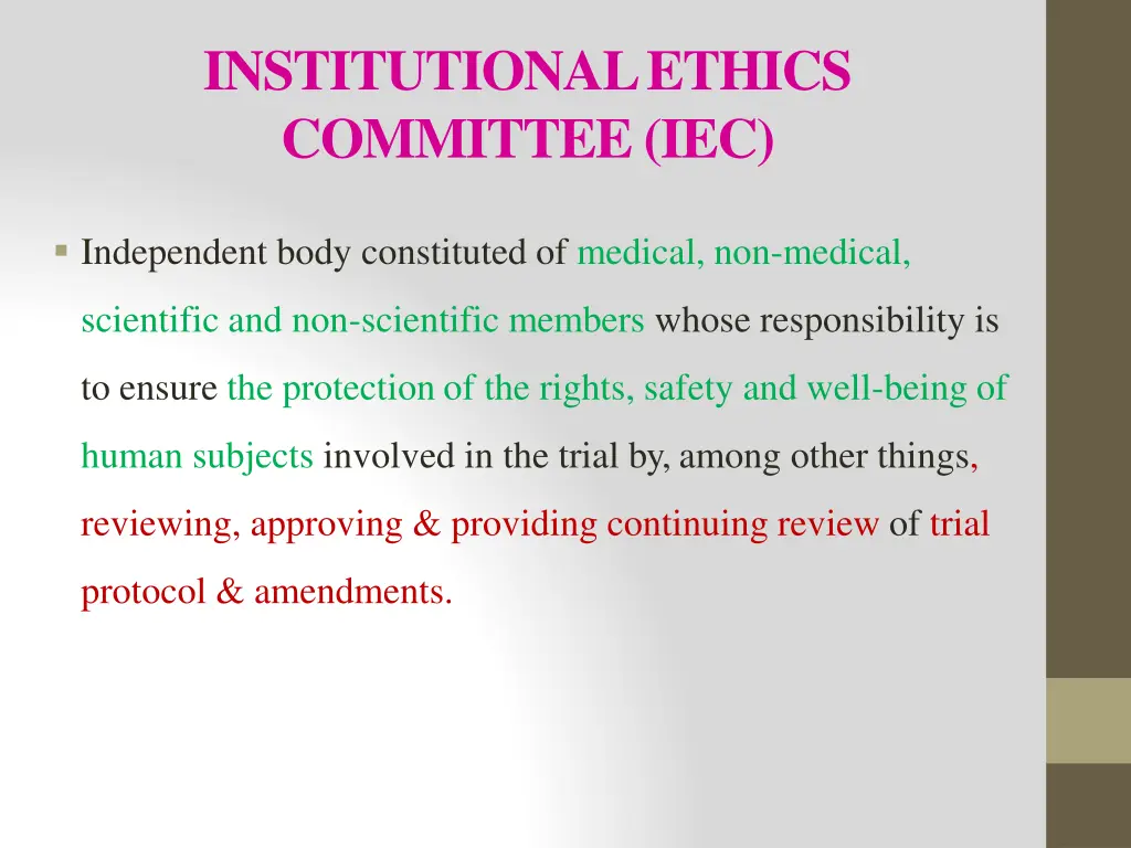 institutionalethics committee iec