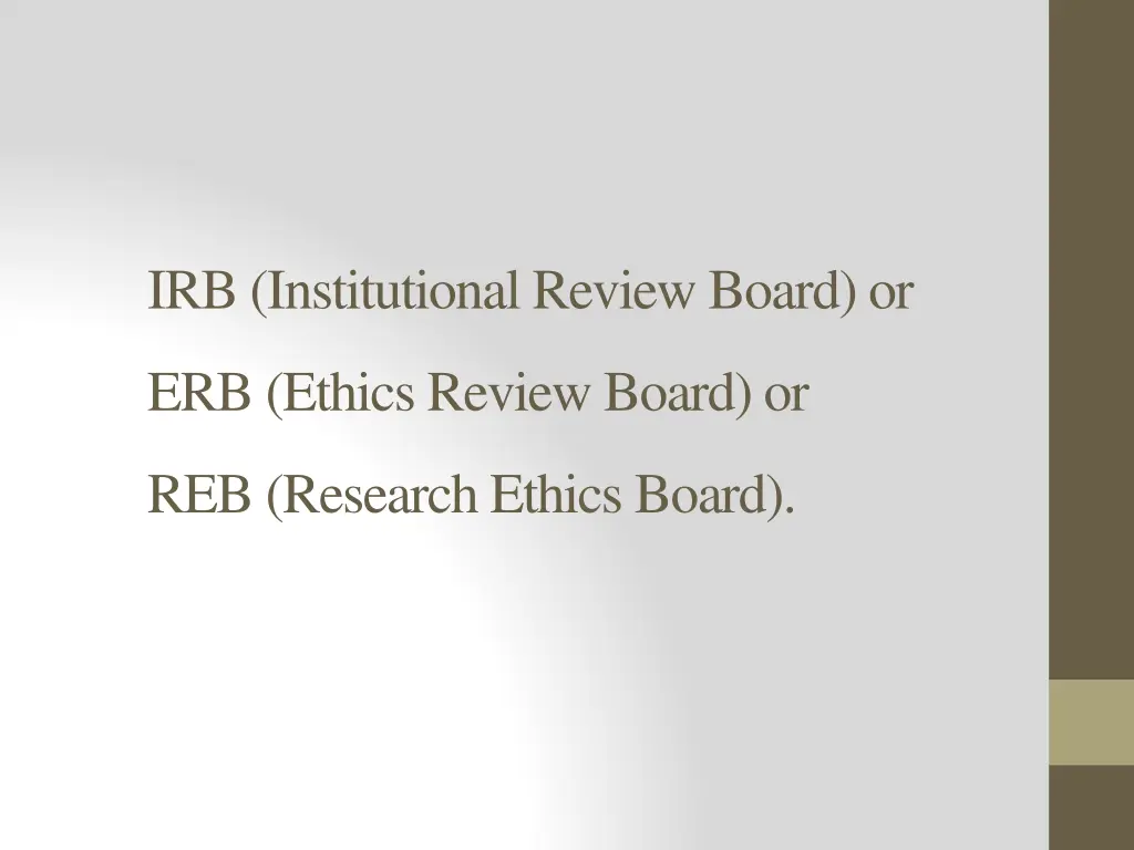 irb institutionalreviewboard or