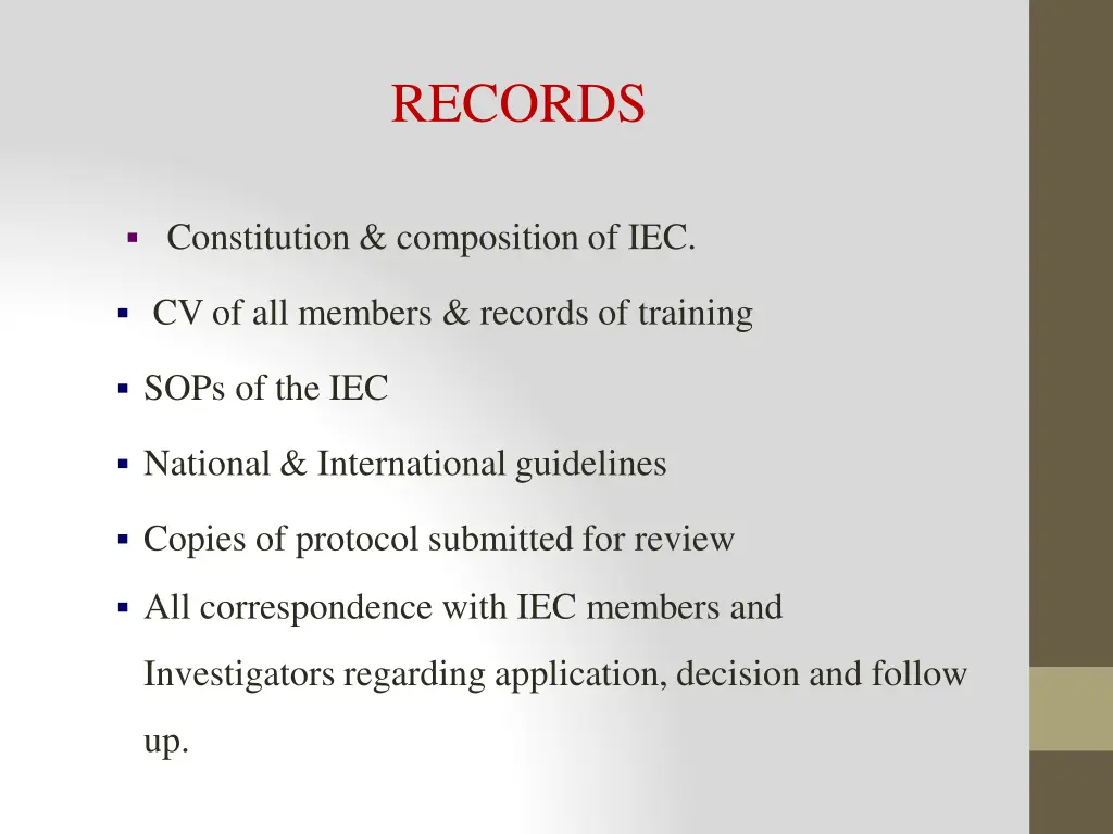 records
