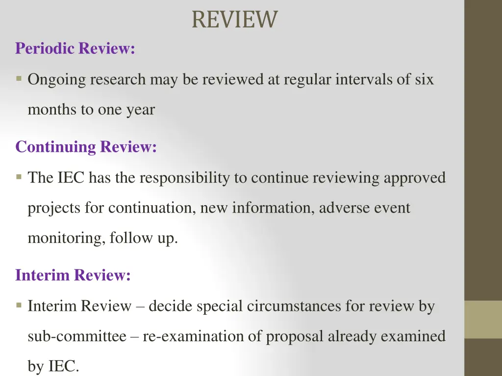 review