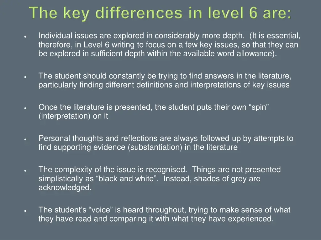 individual issues are explored in considerably