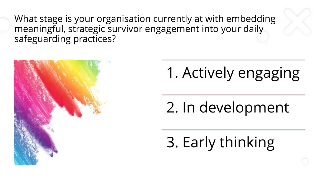 what stage is your organisation currently at with