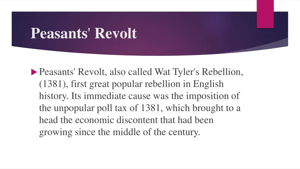 peasants revolt