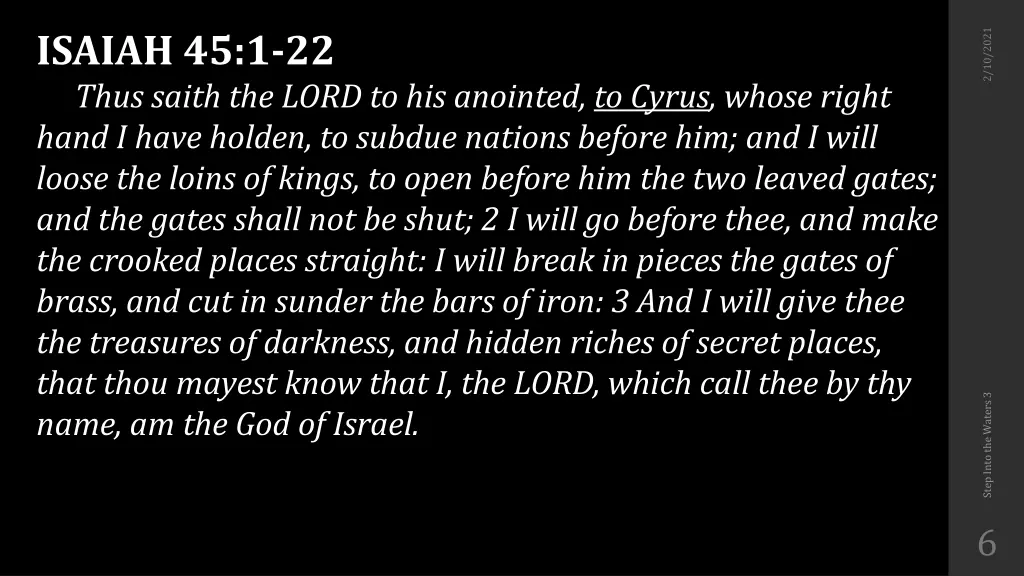 isaiah 45 1 22 thus saith the lord
