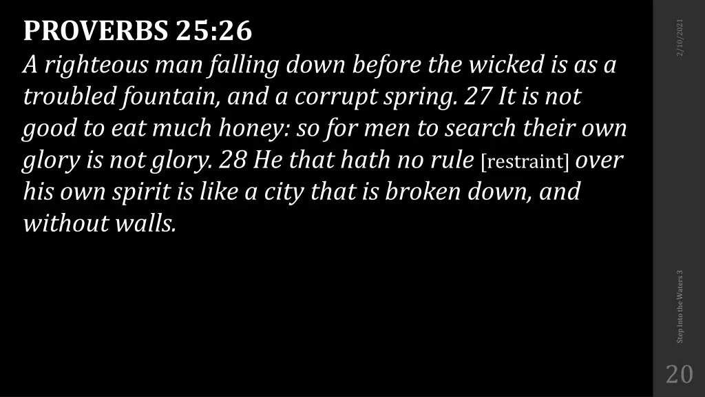 proverbs 25 26 a righteous man falling down