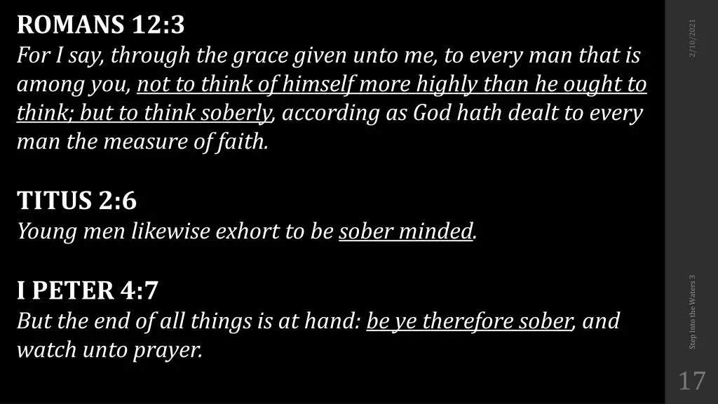 romans 12 3 for i say through the grace given