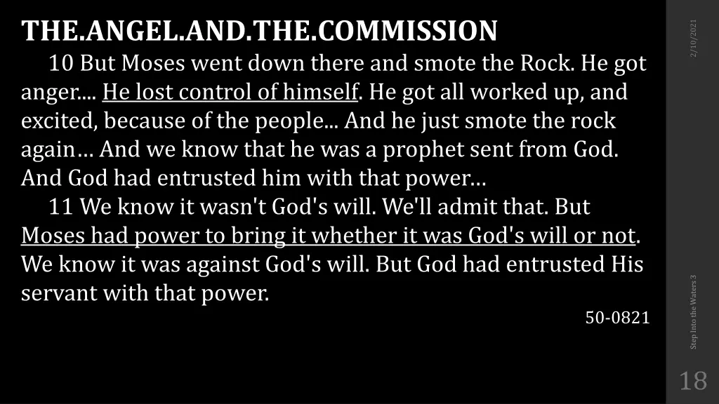 the angel and the commission 10 but moses went