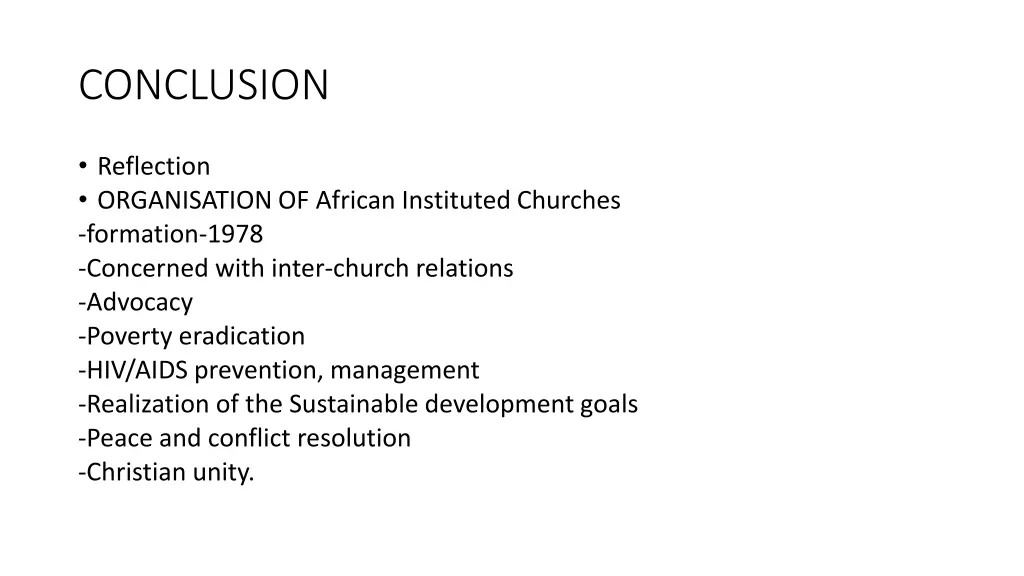 conclusion