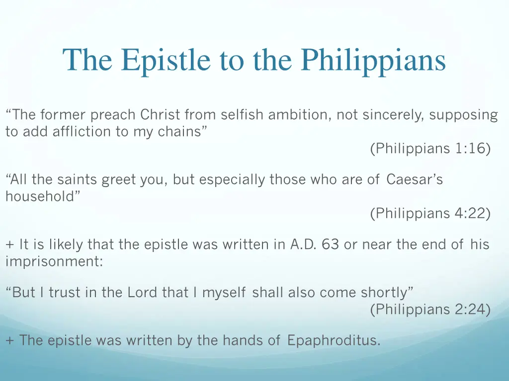 the epistle to the philippians 10