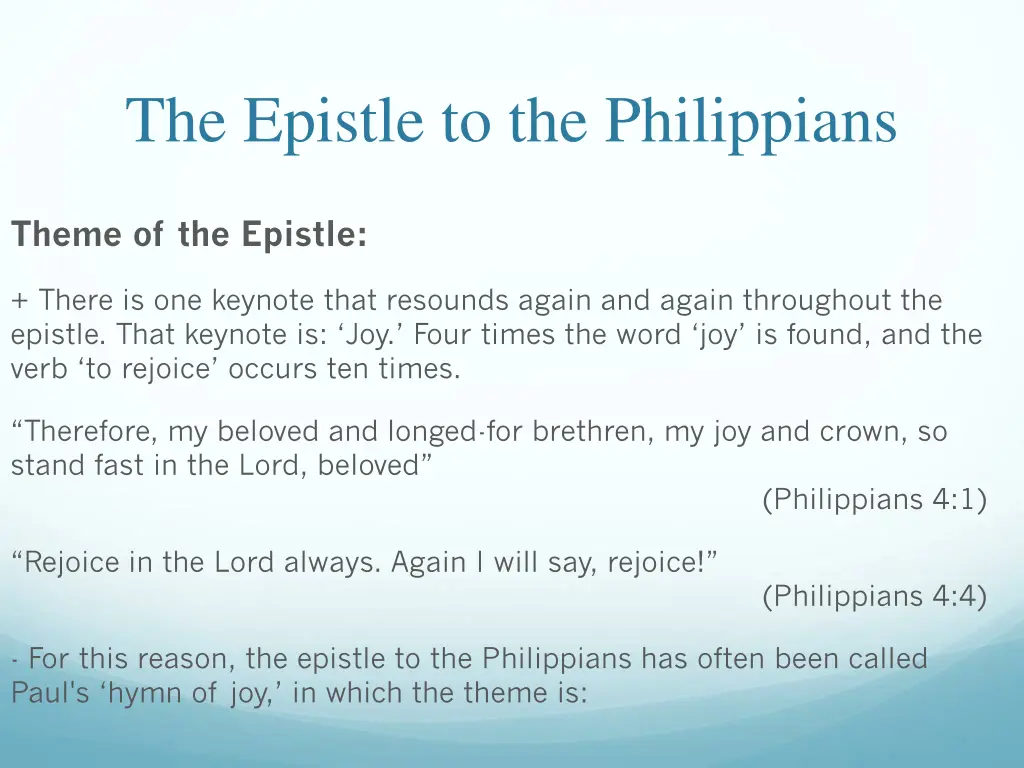 the epistle to the philippians 14