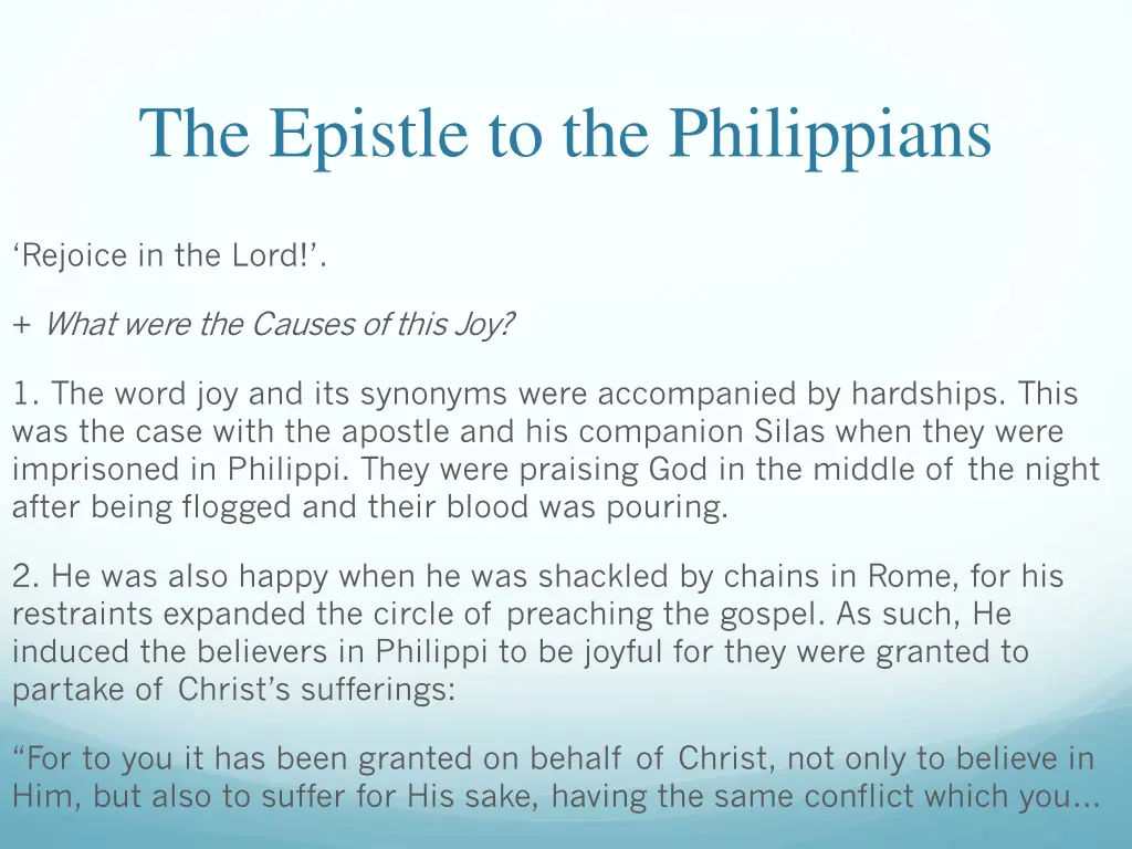 the epistle to the philippians 15