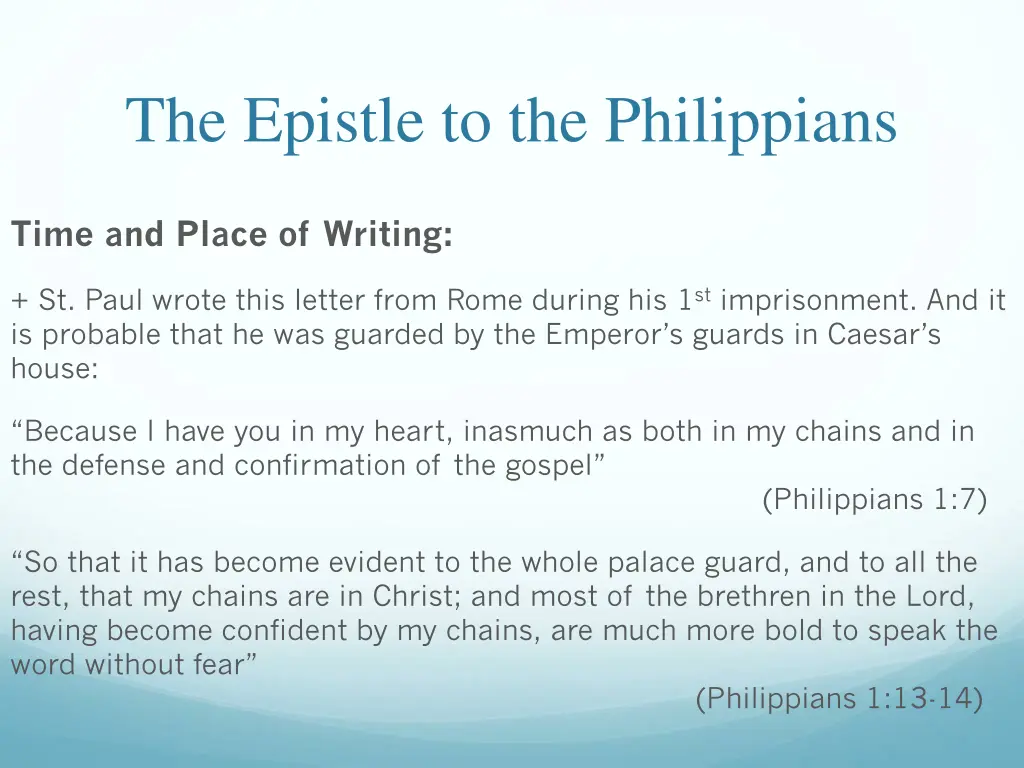 the epistle to the philippians 9