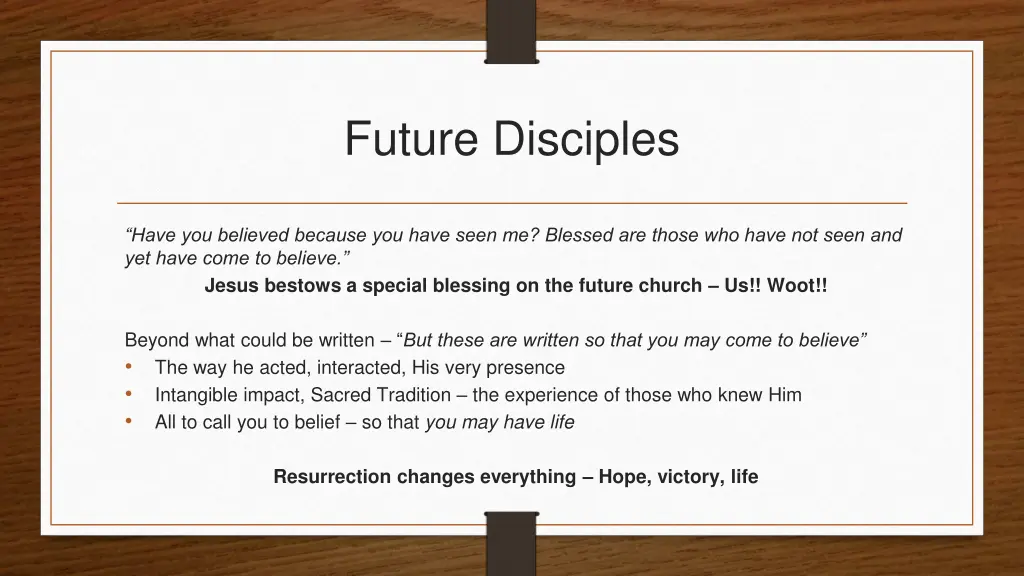 future disciples