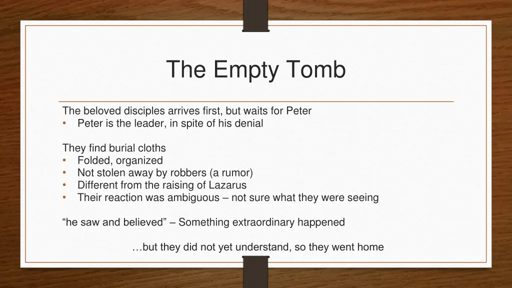 the empty tomb 1