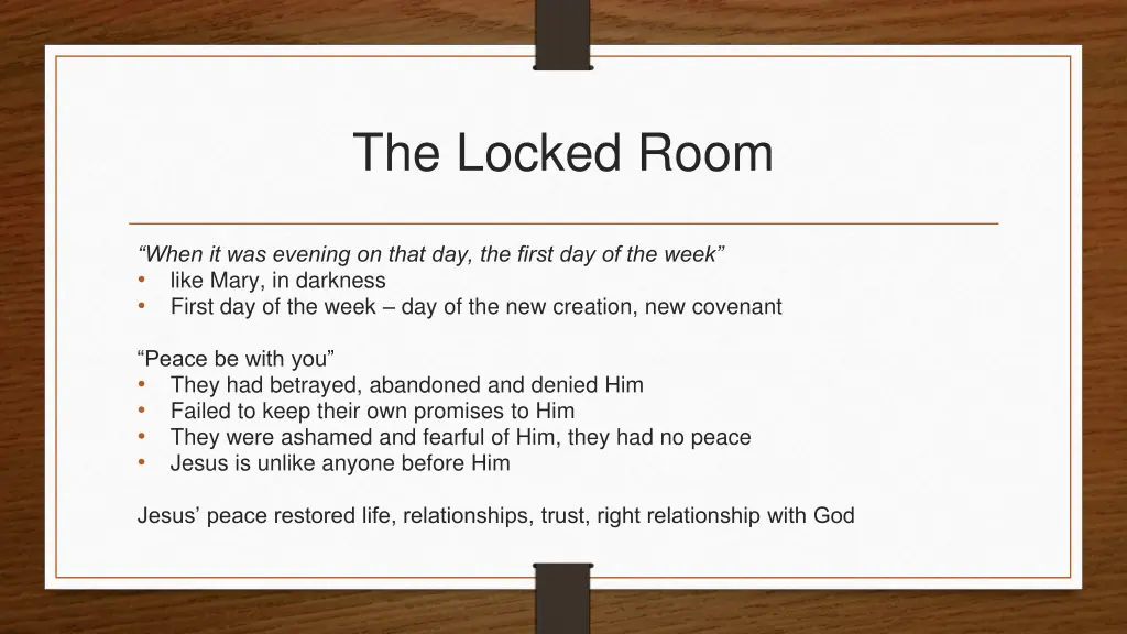 the locked room