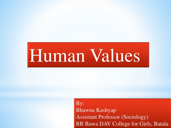 human values