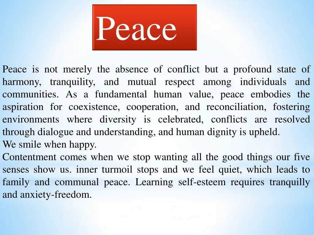 peace