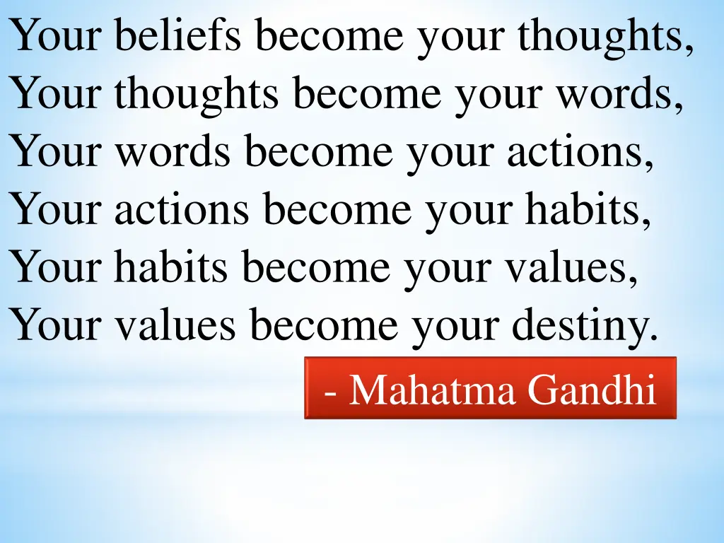 your beliefs become your thoughts your thoughts