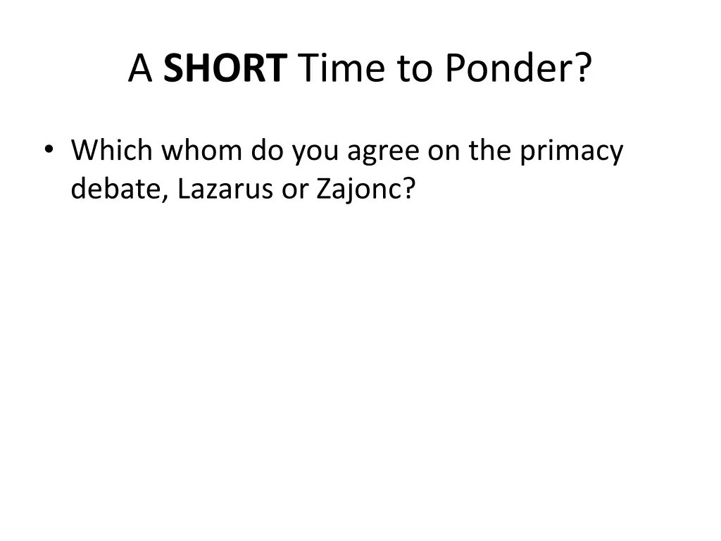 a short time to ponder 2
