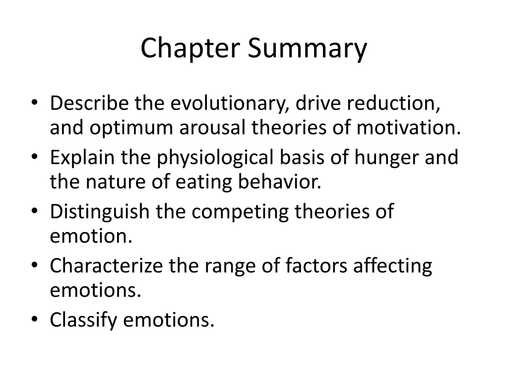 chapter summary