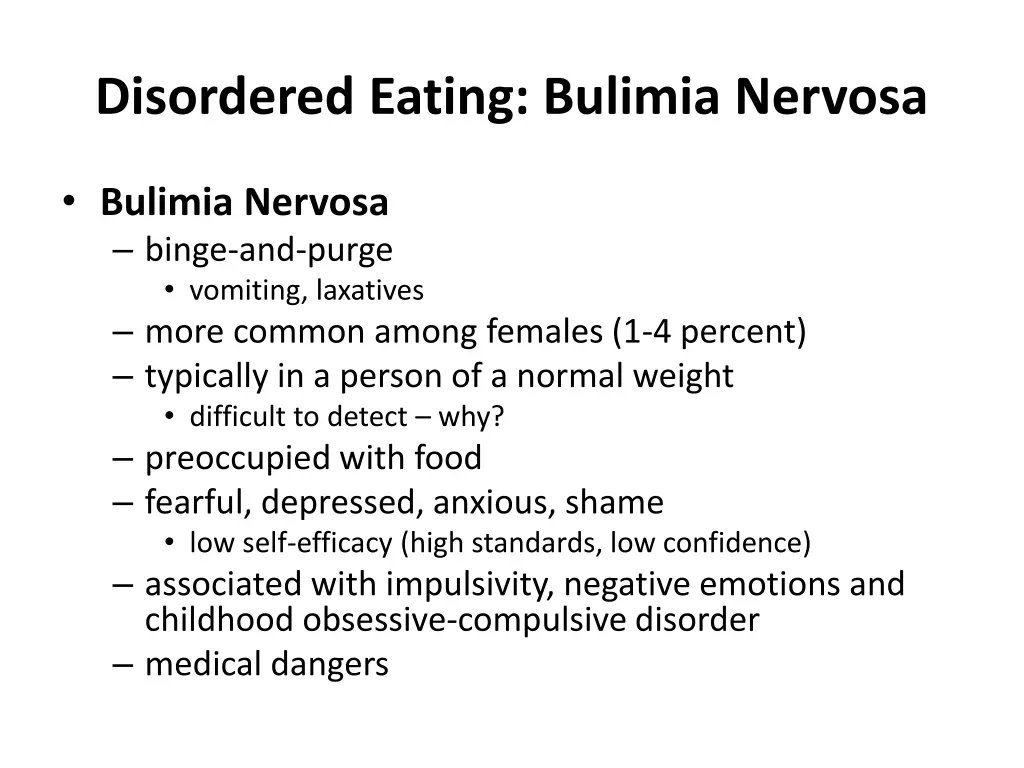 disordered eating bulimia nervosa