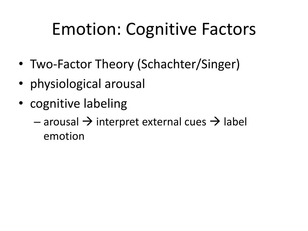 emotion cognitive factors