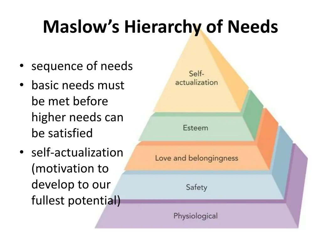 maslow s hierarchy of needs