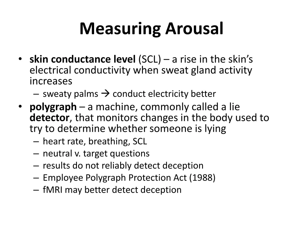 measuring arousal