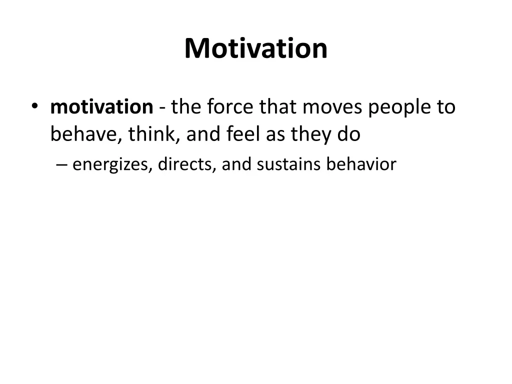 motivation