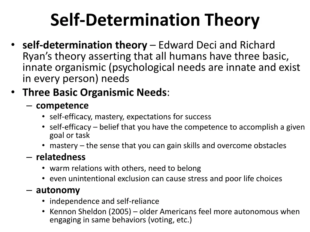 self determination theory