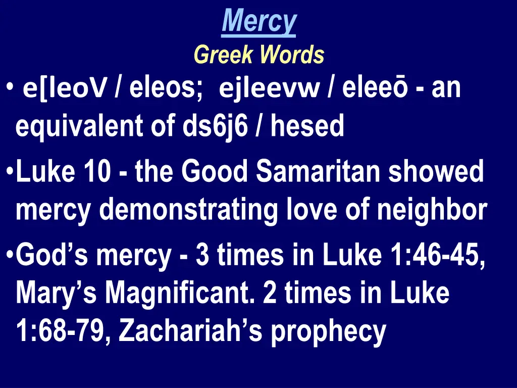 mercy greek words
