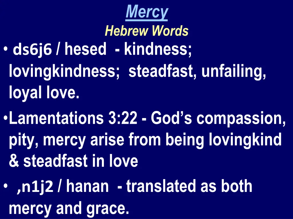 mercy hebrew words 3