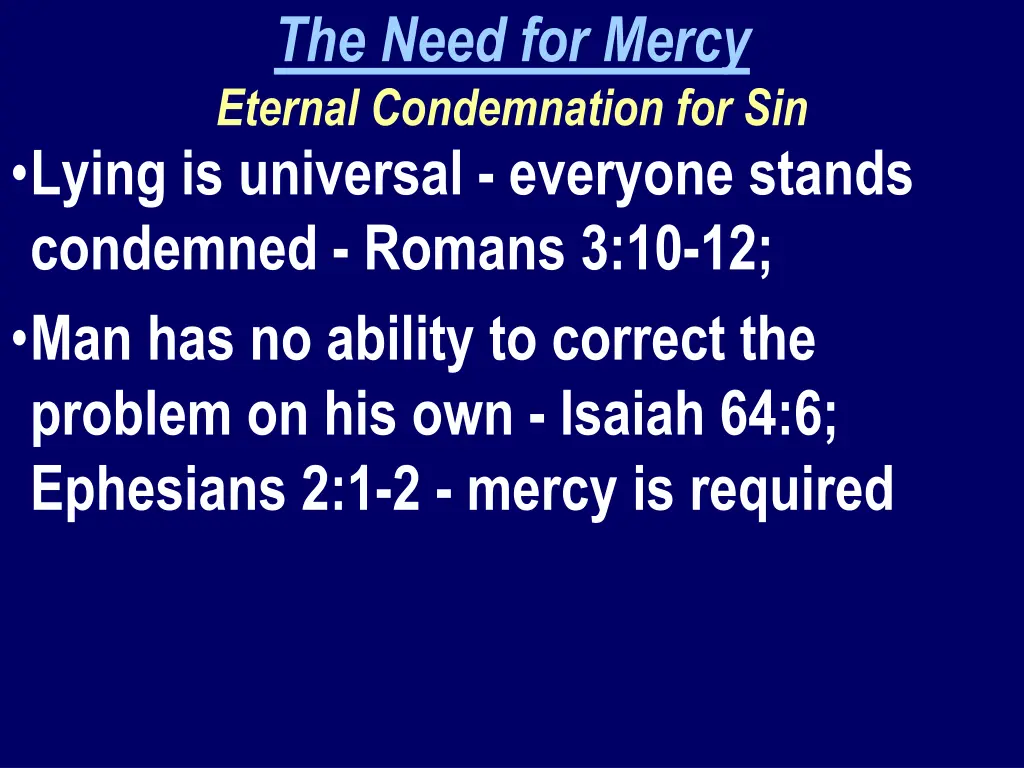 the need for mercy eternal condemnation 5