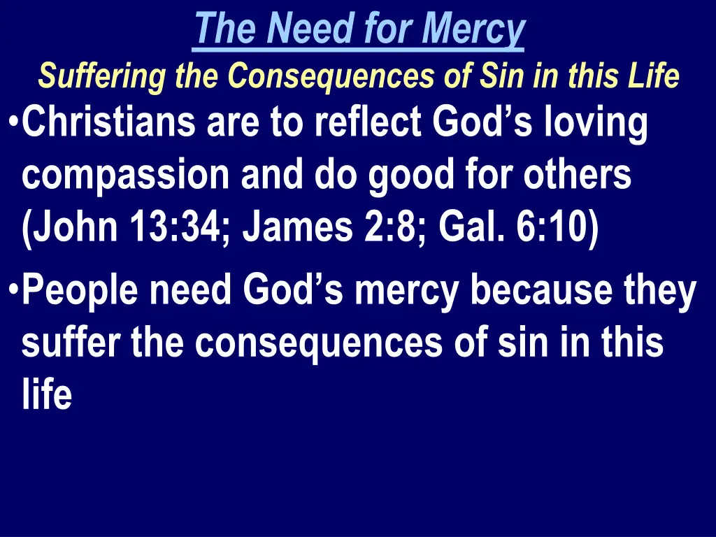 the need for mercy suffering the consequences 3