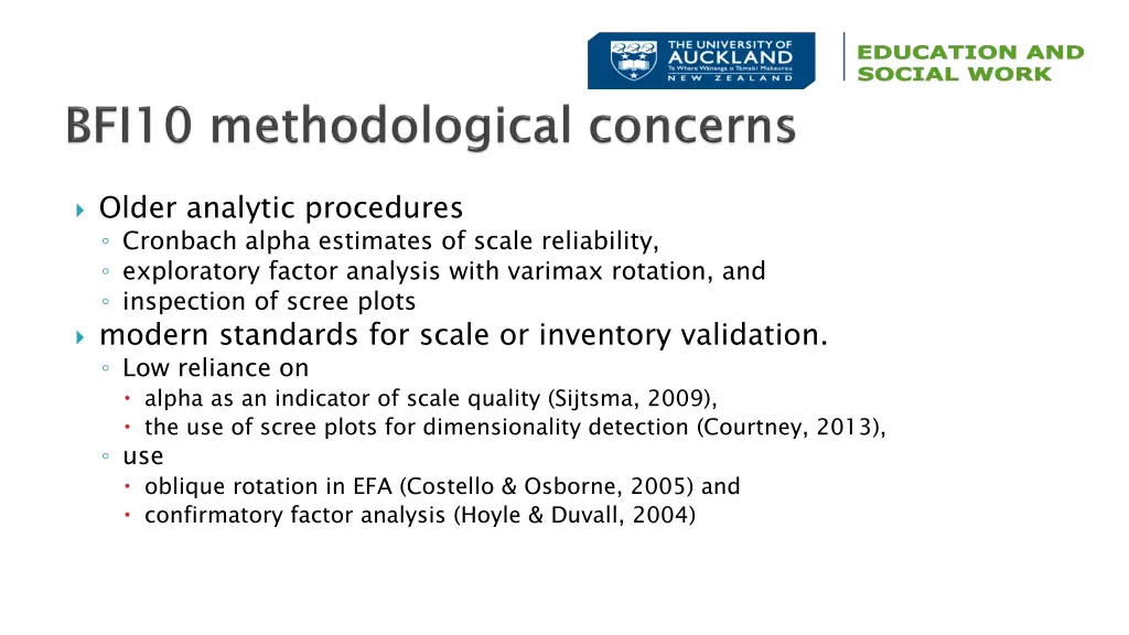 older analytic procedures cronbach alpha