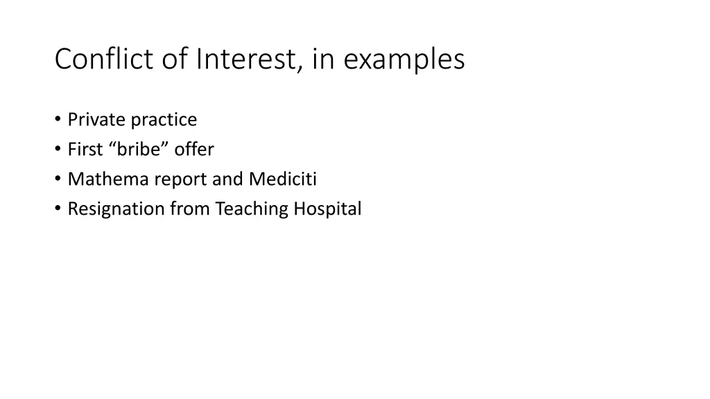 conflict of interest in examples