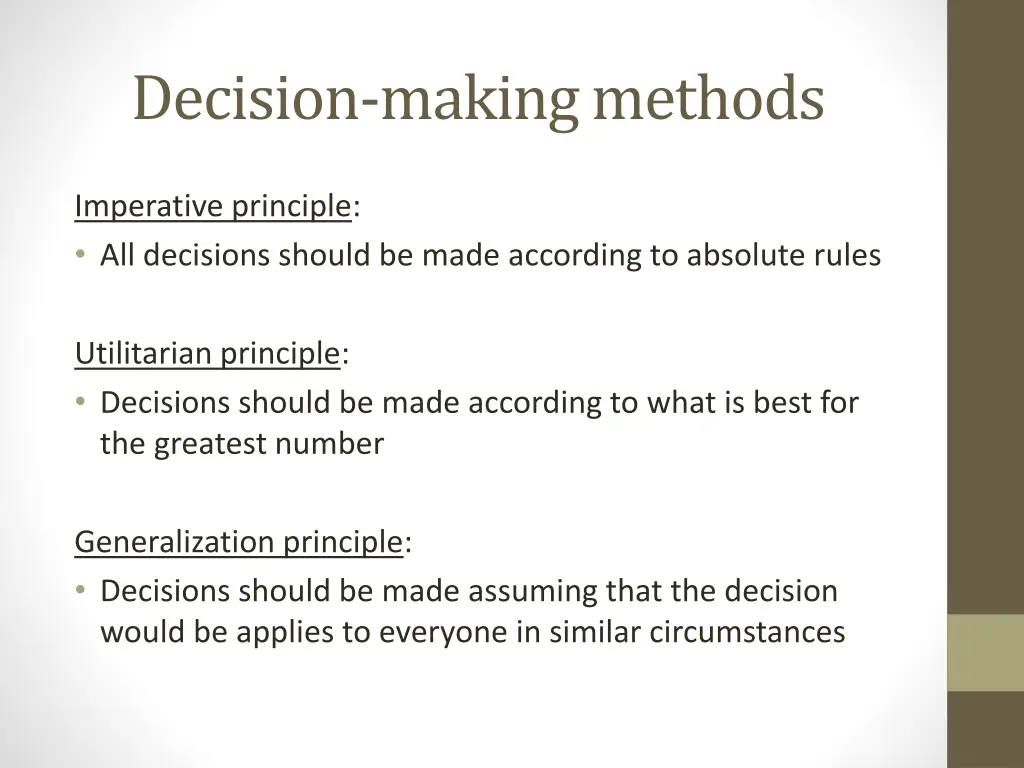 decision making methods