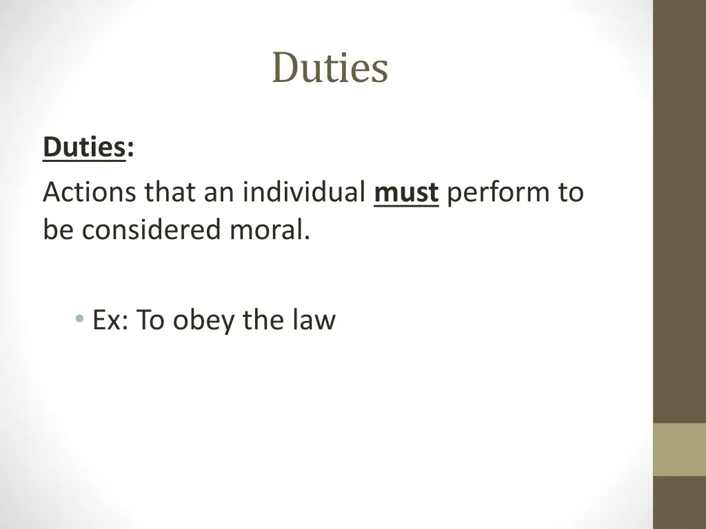 duties