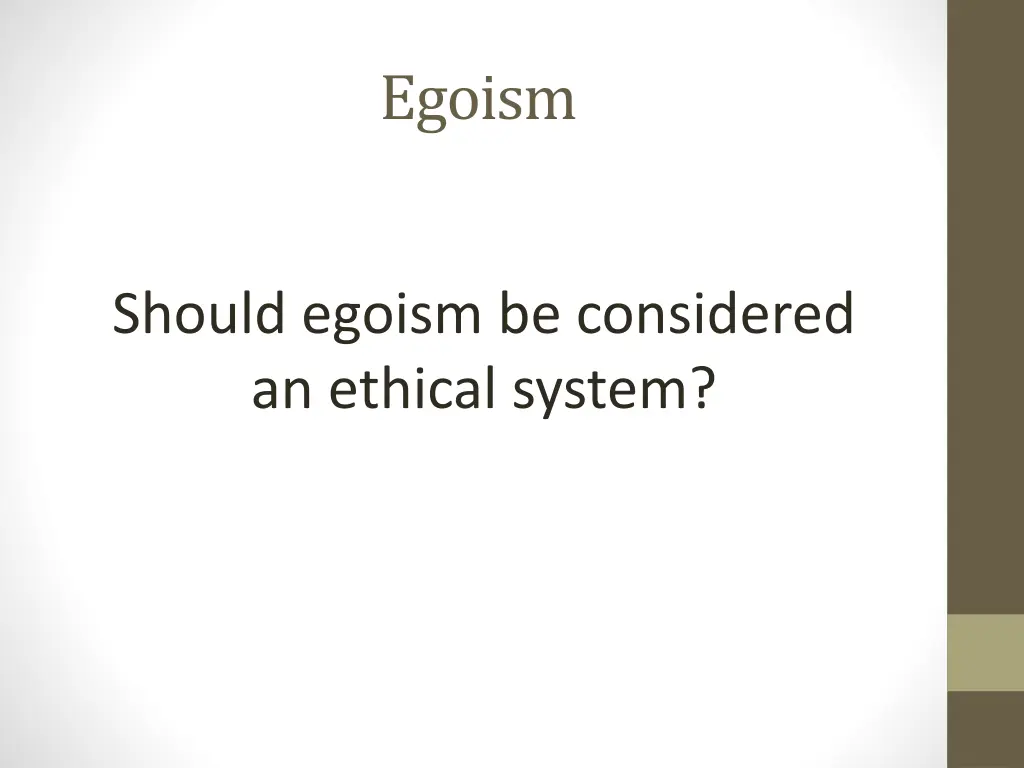 egoism 1