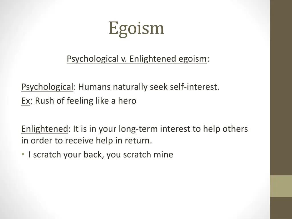 egoism 3
