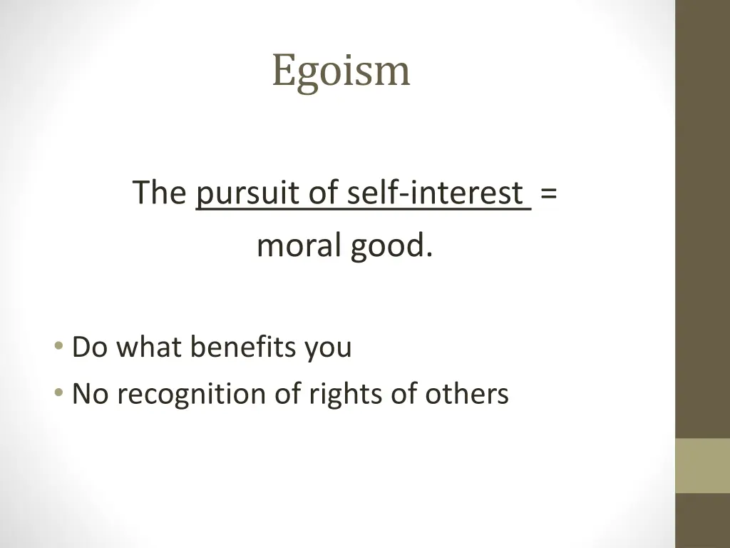 egoism