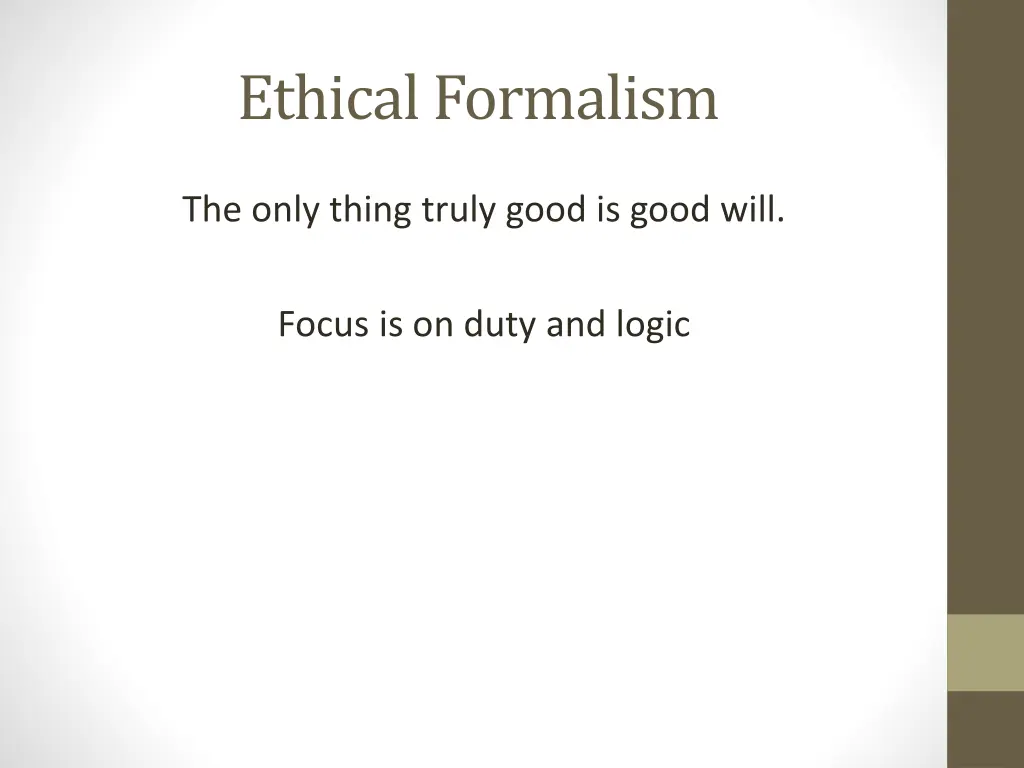 ethical formalism