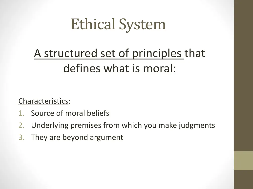 ethical system