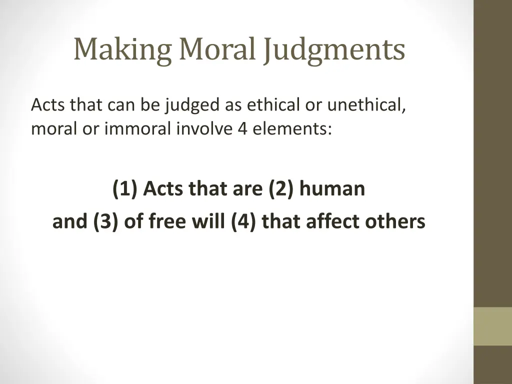 making moral judgments 1