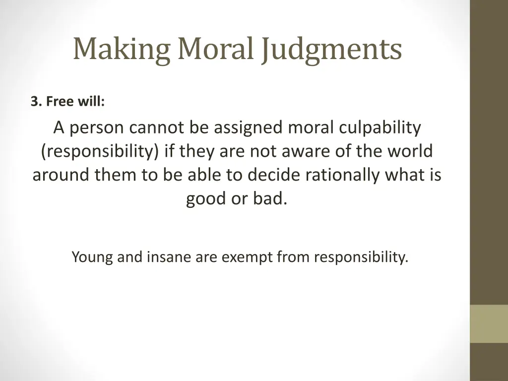 making moral judgments 7