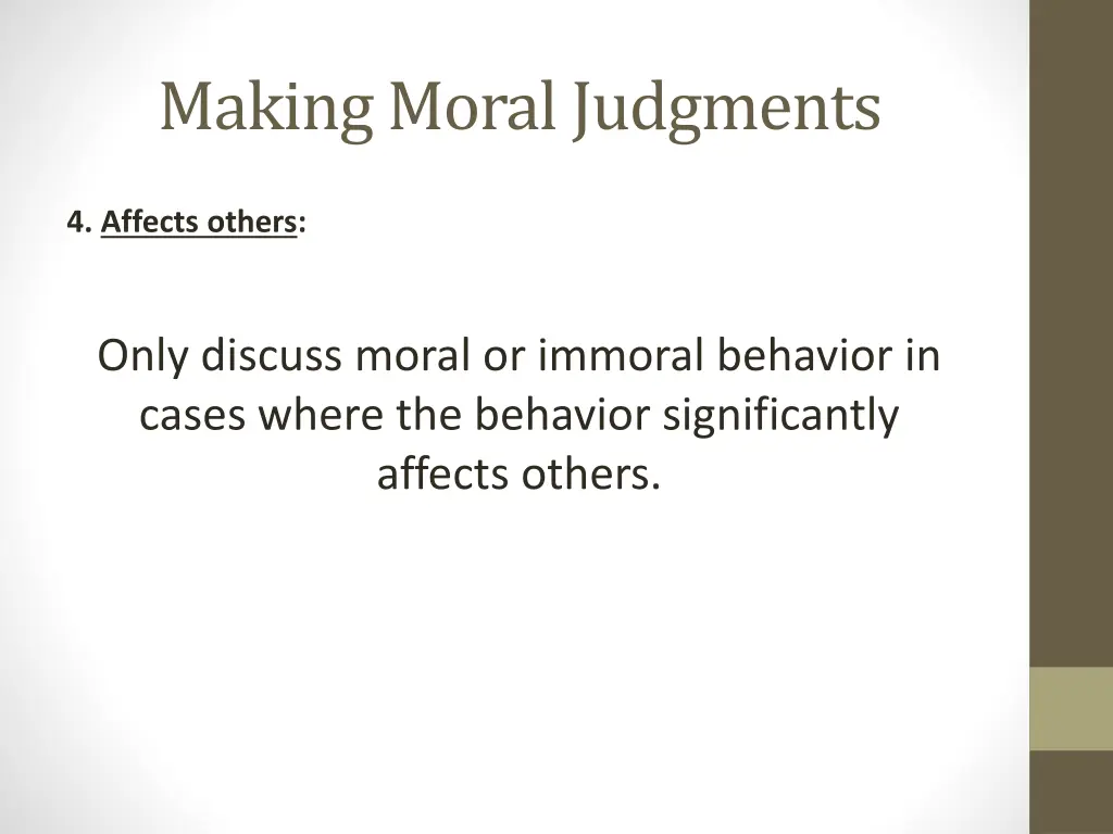 making moral judgments 8